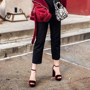 Shoes - Burgundy velvet heels Shoes - Burgundy velvet heels